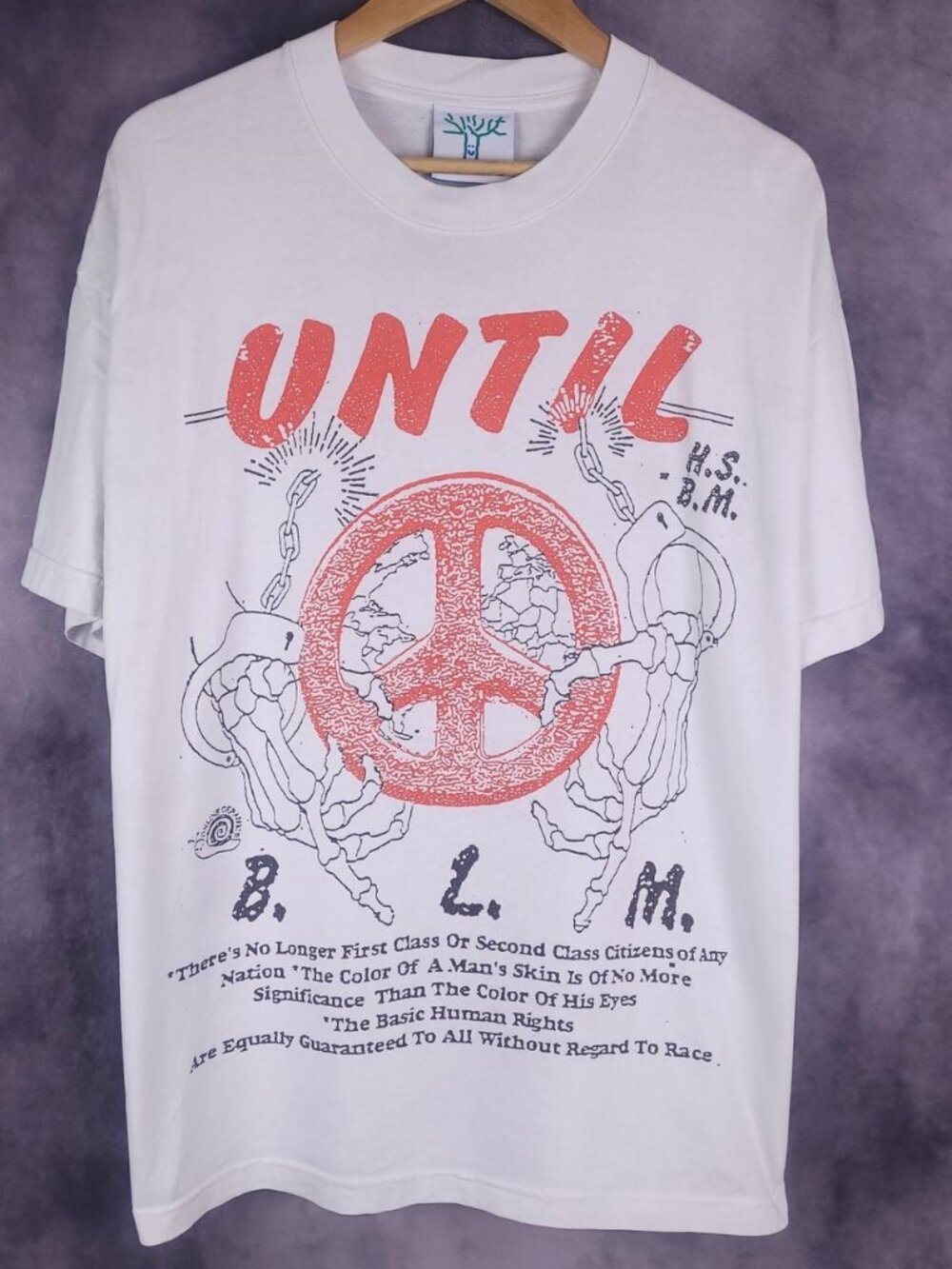 Online Ceramics BLM Good Over Evil white t-shirt
